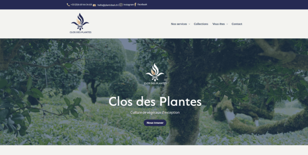 Référence indépendant - Clos des Plantes site wordpress